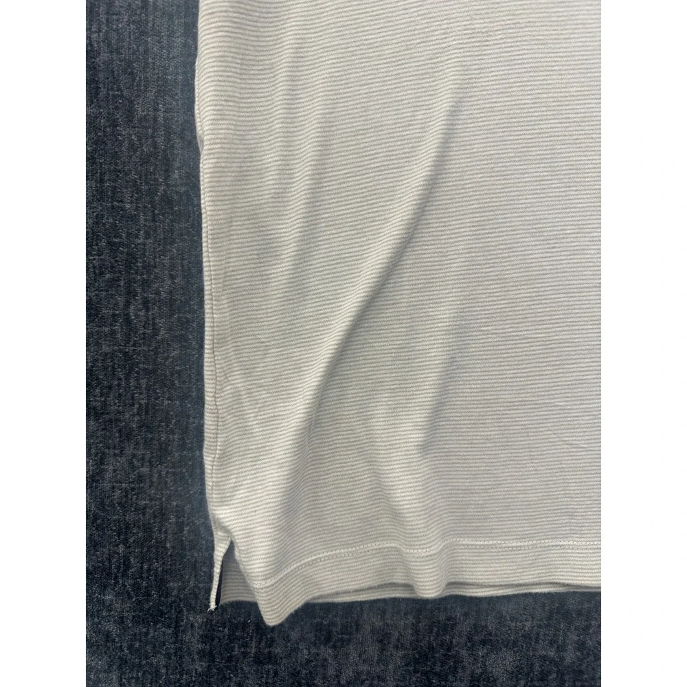 Banana Republic Luxe Touch Performance Tee Men Medium Beige 100% Cotton Crewneck
